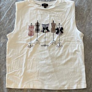 Stylish Top with Mannequin Print